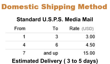 Standard U.S.P.S. Media Mail Estimated Delivery ( 3 to 5 days)